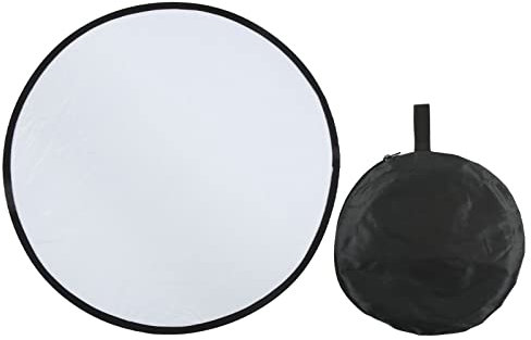 Mtlavishishishing argento bianco 2 in1 panoramica rotonda riflettore a luce migliora l'effetto di illuminazione per i germogli dal vivo 60 cm 23,6 pollici (80 cm)