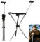 Gehstock mit Sitz, 80-90cm Faltbar Sitzstock, Spazierstock mit Sitz und rutschfeste Silikonbasis, Tragbar Leicht Sitzstock mit 150 kg Tragfähigkeit, für 140–190 cm Senioren, Outdoor-Reisen, Camping