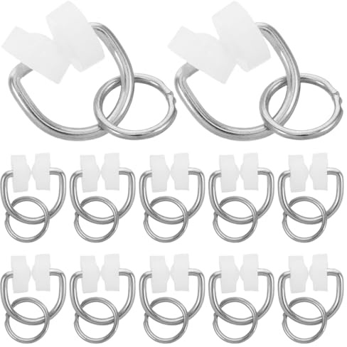 Housoutil Crochets et Glissières pour Rideaux de Caravane 50 Pièces en Nylon roulettes Métalliques Double Roue Supports Robustes pour Rails Coulissants Accessoires pour Fenêtres de