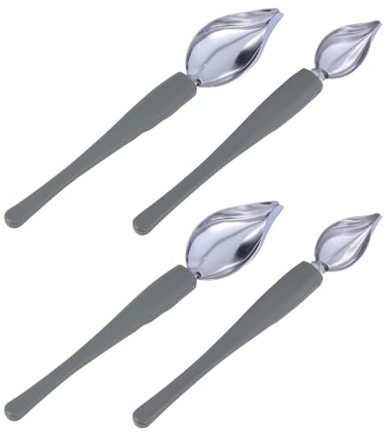 JOINPAYA Cucchiaio da Decorazione in Acciaio Inossidabile 4 Pezzi per Impiattare e Dipingere Salsa in Cucina Professionale