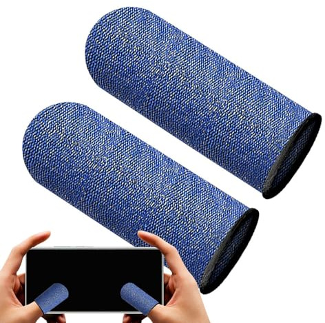 Qidures Mobilspel Finger Sleeve, Finger Sleeves for Game | 2st kolfiberfingerhylsor för mobilspel - Bärbara fingerskydd för att förbättra beröringskänsligheten, bekväma spelfingerfodra