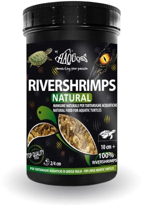 Haquoss rivershrimps Alimento Natural de gamberetti secas para Tortugas acquatiche, 1000 ml/150 gr