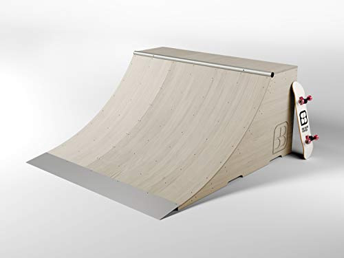 SB Skate Ramps | Quarter Pipe | Park Skate | Transition Curve | Self Build | Garden or Driveway Set | Skateboard, BMX & Scooter | Durable Wood Set | Beginner to Advanced | 3 x 6
