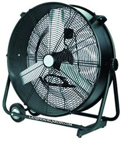 Suinga Industrieller Bodenventilator, 60 cm, 330 W, für Garage, Werkstatt, Lager oder Terrasse, ohne Fernbedienung, zwei Betriebsmodi, für große Flächen, Schwarz