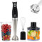 SUPERLEX 4-in-1 Elektrische Stabmixer Set mit Schneebesen, Zerkleinerer, Mixer und Messbecher, 2 Geschwindigkeitsstufen Turbotaste Pürierstab 700Watt, Edelstahl Blender, für Babynahrung, Suppe, Püree