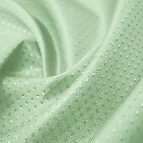 iPEAK Shower Curtains Heavy duty Mould Proof Mold-Resistant Water Repellent Washable Diamond Fabric Bathroom Curtain 180cm x 180cm (Light Green)