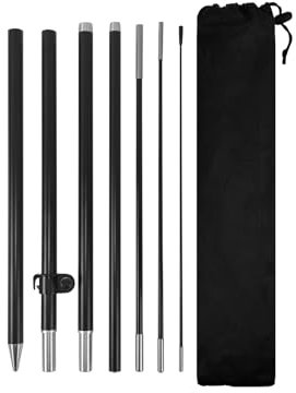 FSFLAG Kit de mât de drapeau et piquet de sol, 2,7 m, panneau de drapeau sans vent, pour entreprise pour publicité extérieure, FS-FLAGPOLE KIT-2.8M