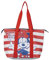 Minnie Mouse Strandtasche-Rot und Weiß-47x33x15cm-Hergestellt aus Polyester-Stofftasche mit Reißverschluss-Geräumiges Hauptfach-entworfen in Spanien