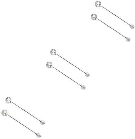 MAGICLULU 6pezzi Frusta da Mischiare Acciaio Inossidabile con Manico per Stirare Prodotti Cosmetici Barber Shop Agitatori Riutilizzabili con Design Spirale Strumenti di Miscelazione per e