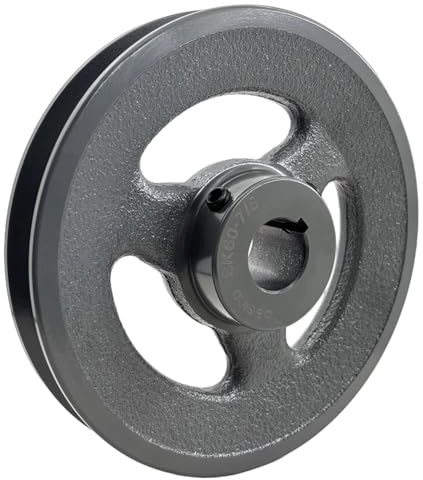 Saelno BK60-7/8 V Belt Pulley 7/8 inch Bore 5.75 OD,Electric Motor Pulley Cast Iron for A AX B BX 4L 5L V-Belts,BK6078 Pulley