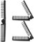 3PCS Folding Hair Brush, Double Headed Travel Hairbrush Foldable Brush Foldable Comb Pocket Brushes Anti-Static Unisex