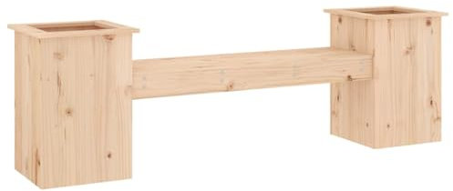 Kangmusi 825170 - Panchina da giardino con fioriere, 184,5 x 39,5 x 56,5 cm