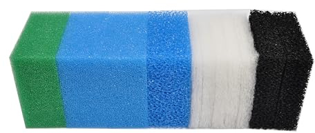 SANLILI Set di supporti filtranti compatibili per Juwel Compact/Bioflow 3.0 M (2 spugne blu (fine), 1 spugna blu (grossolana), 1 spugna verde, 2 spugne al carbone attivo, 5 spugne filtranti bianche
