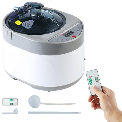 Generador De Vapor Portátil para Sauna, Máquina De Fumigación Corporal De 4 litros, Apagado/Ajuste Automático, 16 Niveles De Temperatura/temporización 99 Min, para Barril De Madera/bañera