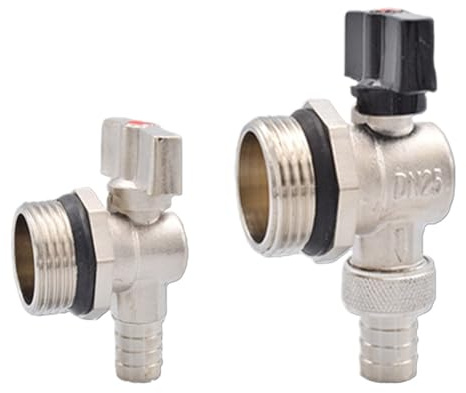 Lot de 4 vannes de vidange en cuivre DN20 DN25 DN32 for le drainage, l'évacuation et la purge des séparateurs d'eau géothermiques de chauffage au sol(B- 1)