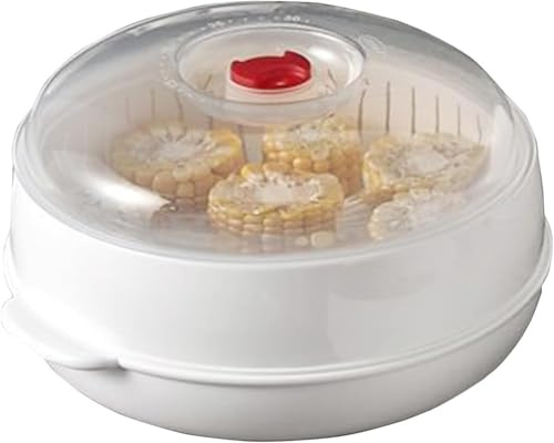 Cottura a vapore per forno a microonde, utensile per cottura a vapore rinforzato per verdure, paste, riso, uova e gnocchi