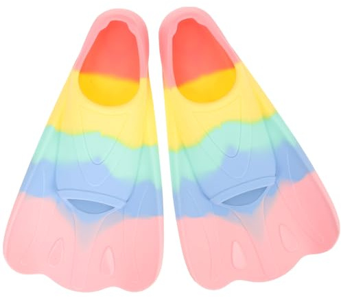 SOPOTUTU Silicone Swimming Fins Lightweight Flippers for Boys and Snorkeling and Diving Training Comfortable Swim Gear for Youth Beginners