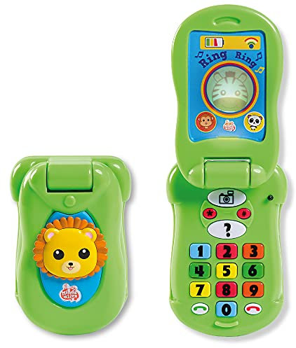 Minds Alive MA05 Flip Phone Toy for Kids-Helps Child Development, Encourages Recognition, Communication and Memory Skills-Features Interactive Learning Fun, 18+ Months, Green