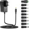 Zolt 12V 1A Alimentatore, Caricatore Trasformatore Adattatore di Alimentazione CA CC Universale con 9 Spine CC, 1000mA Max.
