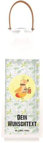 Mr. & Mrs. Panda XL Personalisierte Deko Laterne Glühwürmchen - Personalisierte Geschenke, Gartendekoration, Tiere, lustige Sprüche, Liebe, Laterne