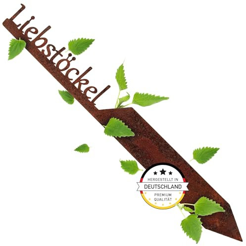 EXTRAVAGANT® Décoration de jardin « Liebstöckel» - En métal - En acier inoxydable - Résistant aux intempéries - Pour jardin, parterre de jardin, décoration de jardin