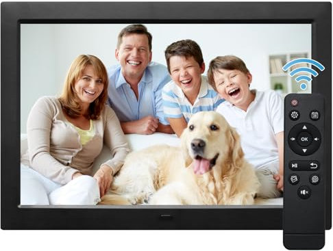 Digitaler Bilderrahmen 10 Zoll Eektronischer Bilderrahmen 1280x800 IPS HD Screen, Foto/Musik/Video Player Digitaler Fotorahmen Support USB oder SD Card (Non WLAN)