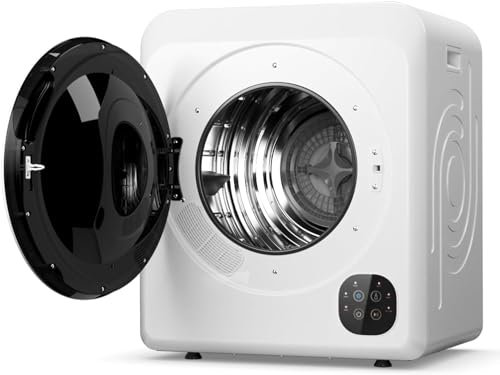 6KG Vented Tumble Dryer - Compact Electric Clothes Dryer with 1500W Power, Smart Control Panel for Home, Dorm, Apartment - Stainless Steel Tub, Portable Mini Dryer