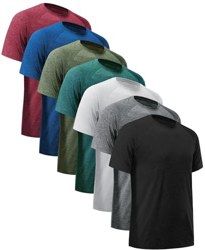 YOIOWVY Men T Shirts Short Sleeve Gym Tops for Men Quick Dry Crew Neck Workout Sports Running T Shirts
