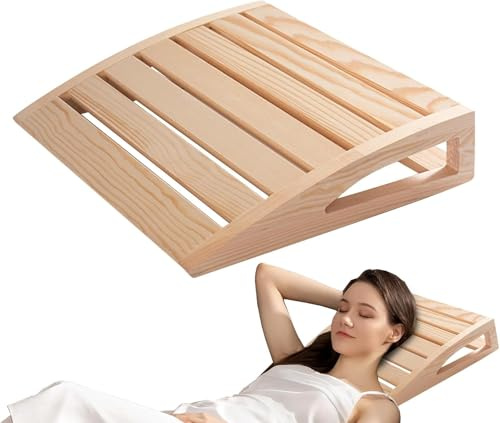PANYIXUAN Sauna Headrest Wood 38 x 31 x 7 cm for Steam Bath and Relaxation