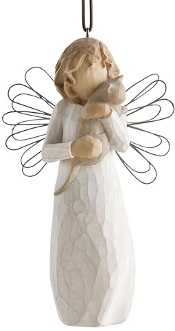 Willow Tree Figura para Colgar de ángel con Gatito, Home & Navidad Deco, Enesco