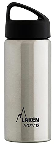 Laken Classic Botella Térmica Acero Inoxidable 18/8 y Doble Pared de Vacío, Unisex adulto, Plateado, 500 ml