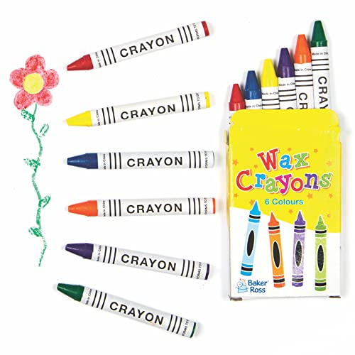 Baker Ross Lot de 8 mini craies de cire pour fournitures artistiques et artisanales pour enfants et fournitures scolaires