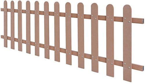 Festnight WPC Lattenzaun Gartenzaun Zaun 200 x 60 cm Braun