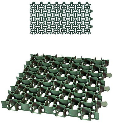 BigDean 2X Rasengitter Paddockplatte 50x50 cm Rasenmatten Rasenwaben Kiesgitter Parkplatzrasen 0,5 m²