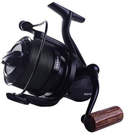 Sonik VADERX RS 8000 Spod Rolle mit 200 m geflochtener Schnur 30 lb - Karpfenrolle zum spodden und Füttern - Angelrolle für Futterraketen und Spod Bomb