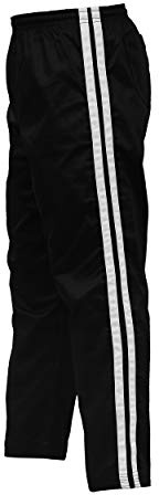 ULTIMATE FIGHT GEAR UFG Martial Arts Striped Karate Pants Cotton & Polyester Blended - Kids Adults Unisex (White, 00)