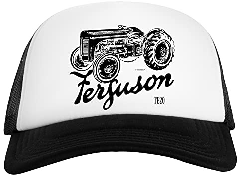 Classic Ferguson TE20 Tractor Vit Svart Unisex Baseboll Keps White Black Baseball Cap