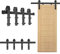 YRHome Sistema per Porta Scorrevole 366 cm, Porta in Legno, Colore Nero, Carico Massimo 130 kg, Accessori per Porte Interne 35-45 mm di Spessore