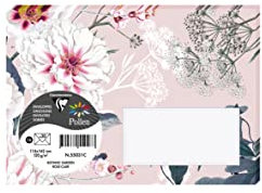Clairefontaine 55031C - Packung mit 20 Briefumschlägen Pollen Botanic Garden, Format C6, 114 x 162mm, 120g, ideal für Korrespondenz und Einladungen, Hellrosa, 1 Pack