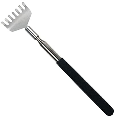 Rascador de espalda, rascador telescópico de 20 a 68 cm, herramienta masajeadora de acero inoxidable para casa, viaje y oficina