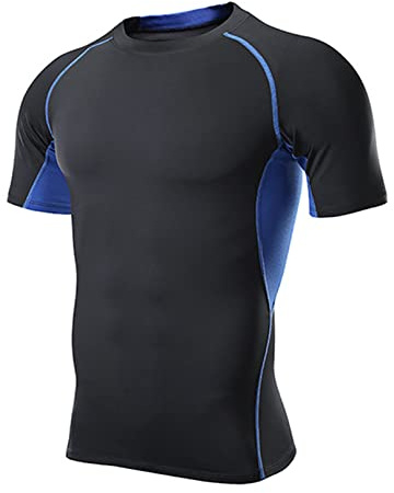 Sportig T-shirt, T-shirt Herr Kortärmad Torkning Snabbt Fotbollskläder Löpning T-shirt Gym Andas och bekväma Sportkläder Herr T-shirt