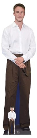 Star Cutouts CS1137 Drew Starkey White Shirt Height 181cm Lifesize Cardboard Cut Out With Mini - Ideal for Celebrity Theme, Television & Movie Fans, Birthdays & VIP Events