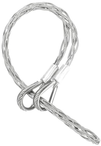 QUARKZMAN 18-25mm OD Câble Chaussettes de Tirage Grip 0,64M Double Tête Côté Tirer Fil Maille Puller Chaussettes Grip Outils de Tirage de Fil en Acier Inoxydable