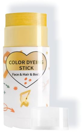 Yellow Shimmer Face Body Paint Stick,Face Paint Stick Washable,Body Crayons,Waterproof Cream Face Body Hair Paint Stick,Makeup Face Painting,Body Paints for Adults,Halloween Face Paints,Facepaints