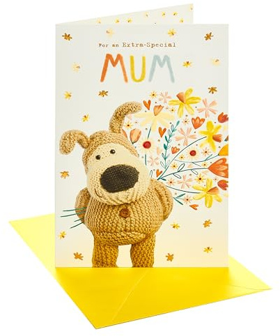 Boofle | Easter Card for Mum | Floral Bouquet Design | With Envelope | Easter Greeting Card | Her/Girls/Women | 14.9 x 22.9cm