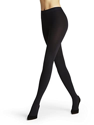 FALKE Femme Warm Deluxe 80 Den W Ti Opaques Épais Fantaisie Collants, Noir Black 3009, M EU