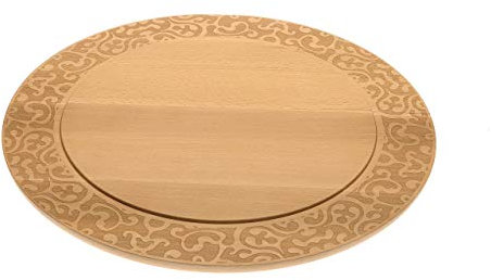 Alessi Dressed in Wood Käseplatte aus Buchenholz, Edelstahl, braun, 30.5 x 43 x 16.5 cm