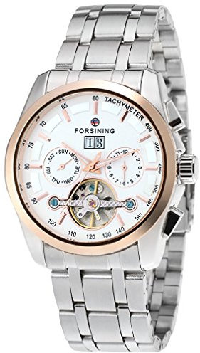 FORSINING Men's Automatic Stainless Steel Analogue Tourbillon Wristwatch FSG9404M4T2