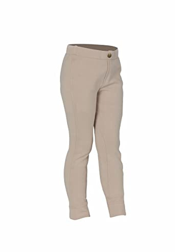 Shires Maids Childrens SaddleHugger Jodhpurs - Beige 7-8 Years