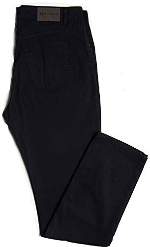HOLIDAY JEANS Pantalone Modello Etan Primaverile/Estivo Uomo Cotone TG. 46 48 50 52 54 56 58 60 (Blu Scuro, 60)